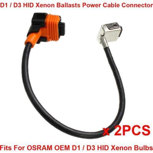 2PCS D1S D1R D1C D3S D3R D3C OEM HID Xenon Headlight Bulbs Ballasts Wire Harness Cable Adapter Holder Wiring Socket Plug N Play