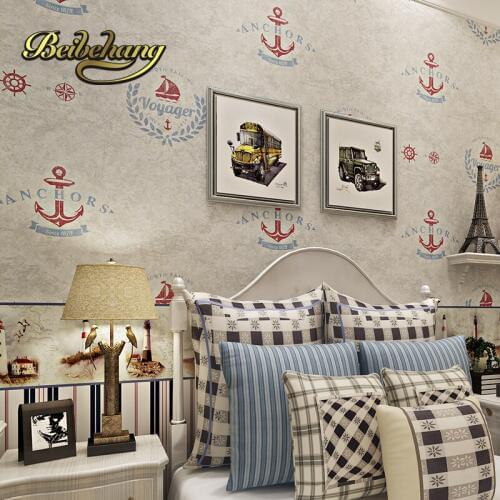 Beibehang papel de parede 3D Catoon Pirate Ship Pattern childrens wallpaper for wall 3D Kid Boy Room Wall coverings Child