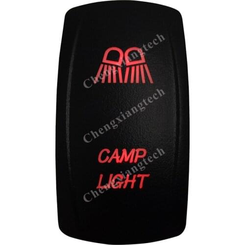 Red Led Car Boat Dashboard Light Rocker Toggle Switch Camp Light 5P ON OFF SPST for Carling ARB Narva 4x4 Style