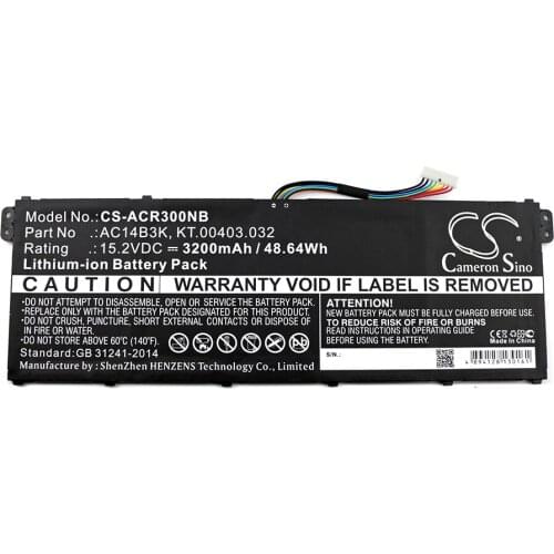 Cameron sino for ACER Aspire ES15 ES1-572 R3 R3-131T R5 R5-571T R5-71TGES1-572-31BD AC14B3K battery