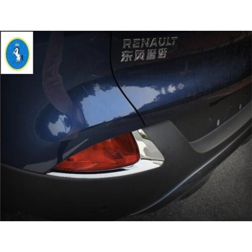 Yimaautotrims Auto Accessory Rear Fog Lights Lamp Eyelid Eyebrow Cover Trim 2 Piece For Renault Kadjar 2016 2017 2018 ABS