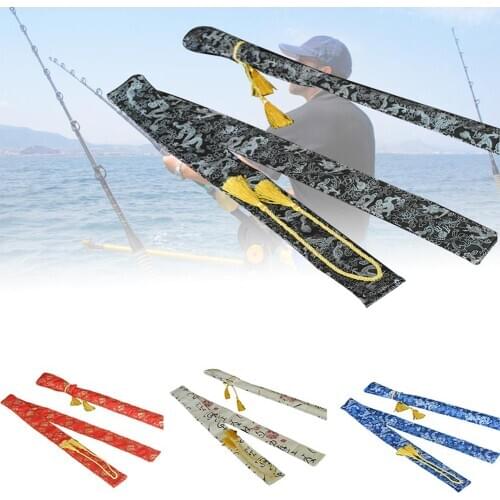 NEW Elastic Nylon Fishing Rod Sleeve Cover Pole Glove Protector Bag Gear Tackle Tool