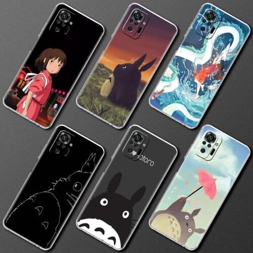 Soft Clear Case For Xiaomi Redmi Note 10 9 Pro 9S 8 10S 7 8T 9C 7A 8A 9T K40 Silicone Phone Cover Fundas Studio Ghibli Spirited