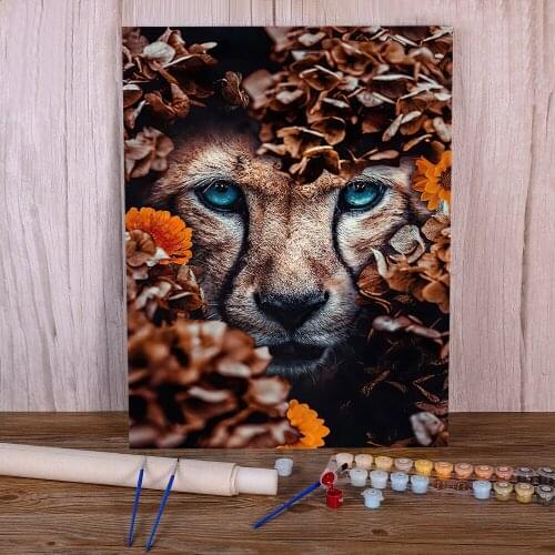 Flower DIY Painting By Numbers Kit Oil Paints 40*50 Canvas Pictures Decorative Paintings For Wholesale