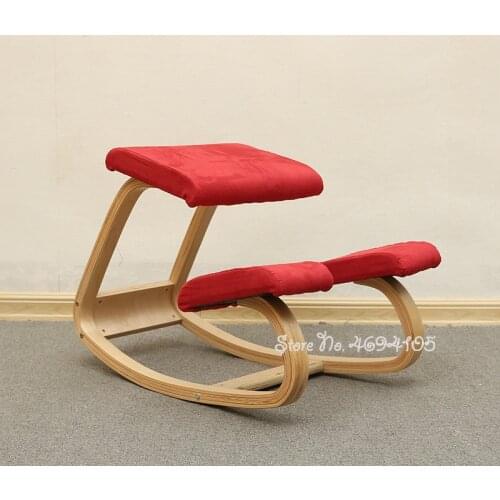 Designed Knee Chair with Back and Handle Office Kneeling Chair Ergonomic Posture Chair with Caster Gaming Chair