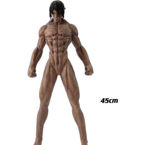 45CM Attack On Titan Anime Figure Eren Yeager Founding Titan Giant Doll Action Figuras PVC Model Collection Toy