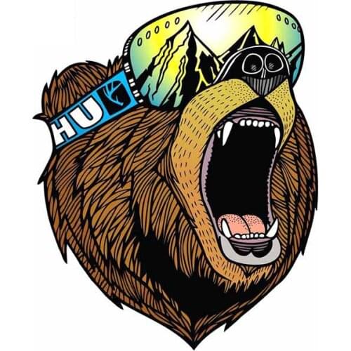 Personality Car Sticker Bear Styling Motorcycle Decal Laptop Car Door Decals KK PVC Vinyl Apply To Car Window Laptop Car Door