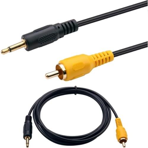 3.5mm to RCA Cable -3.5mm 1/8 inch Mono Male Plug to RCA Male Jack Audio Cable Cord Gold Plated 1.8m (6Ft)