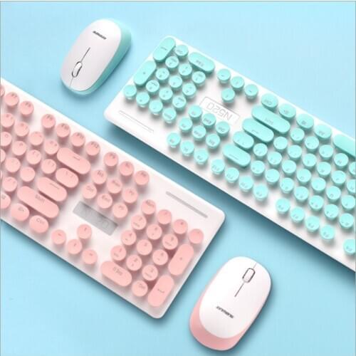 Wireless Keyboard and Mouse Set Punk Desktop Laptop Office Color Keyboard Gaming Keyboard