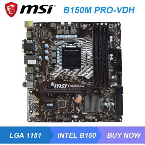 For MSI B150M PRO-VDH motherboard DDR4 LGA 1151 Intel B150 USB 2.0 USB 3.0 DVI HDMI Original Used Computer Motherboard