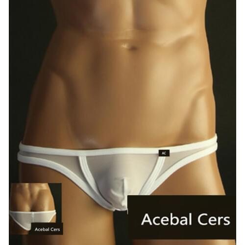 2019 Acebal Cers TM gay men underwear mens underwear transparent Mini Sexy Men Slip Manview Low Waist Cueca Gay Mens Bikini