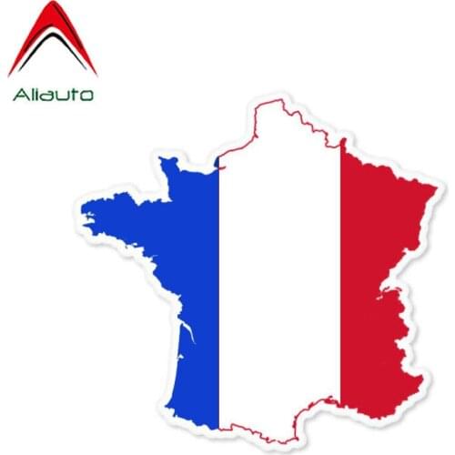 Aliauto France Map Flag Car Sticker Automobile Accessories Sunscreen Waterproof Reflective Decoration Decal PVC,11cm*10cm