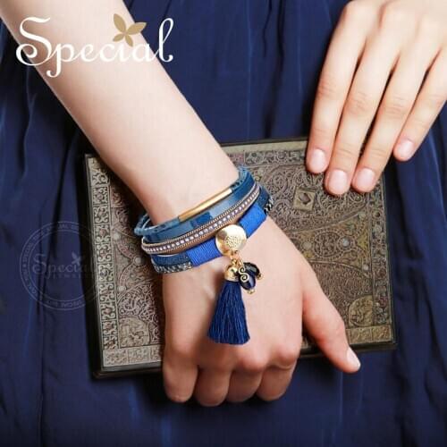 Special European and American retro tassel bracelet multi-layer bracelet personality fashion woman hand decoration Roman night s