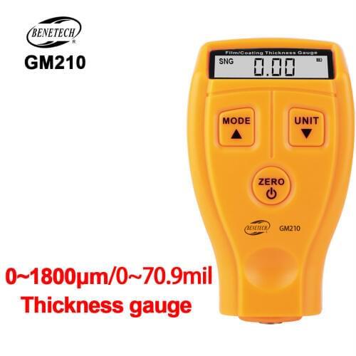 Portable Digital Coating Thickness Gauge Car Tester Measure Thickness Gauge Digital Mini Thickness Gauge Tester GM210-BENETECH