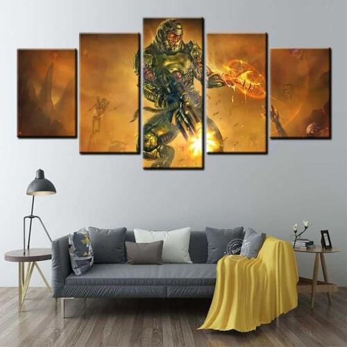 Doom Video Games Poster Classic Canvas Painting Prints Modular Custom Made Wall Art Picture For Living Room Home Decor