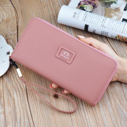 Luxury Long woman Wallets PU Leather Rfid Holders Lady Wallet Bag Vintage Zipper Ladies Wallet Bag