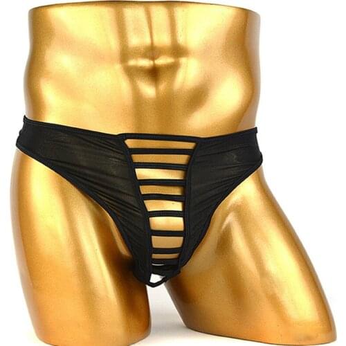 Sexy Jockstraps Mens Open Crotchless Thongs G Strings Hollow Out Exotic Panties Tangas Underpants Gay Underwear Erotic Lingerie