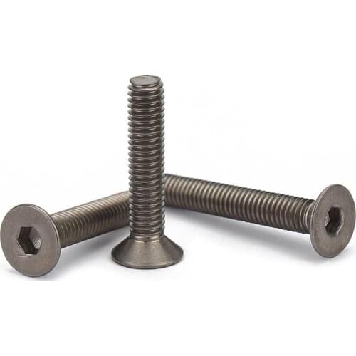 GR2 DIN7991 M3 Pure Titanium Flat Countersunk Head Hexagon Socket Screws M3*4/5/6/7/8/9/10/12/14/15/16/18/20/22/25/30/35/40/50