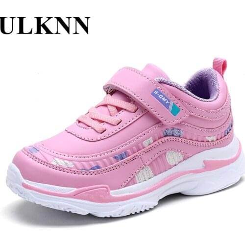ULKNN Sports Corner For Children Pink Light Shoes Kids Breathable Sneakers Girl Casual Sneakers Childrens Girls Shoe