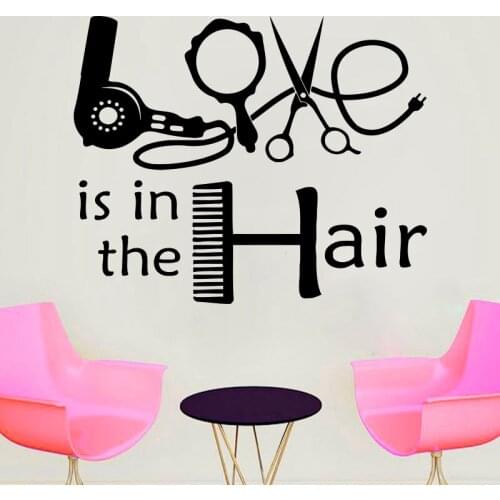 Hairdressing Salon Wall Decal Beauty Salon Hairstyle Style Design Wall Sticker Vinyl Hair Salon Decoration Accessories X495