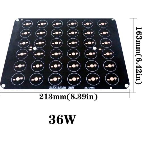 1PCS LED aluminum substrate for 50W 36W 30W 20W 18W 15W 12W aluminum plate PCB board substrate rectangular radiator Round Square
