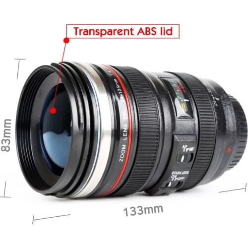 Thermal Cup Beer Steel Coffee Mug Thermos Bottle Cooler Tumblers Camera Lens with Cover Travel Outdoor Vacuum Flasks Drinkware