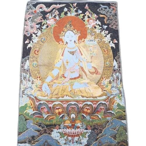 Tibet, Nepal, Thangka portrait, brocade painting, silk religious figure, Bodhisattva, Thangka embroidery mural 16