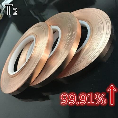 Thickness: 0.1/0.2/0.3/0.4/0.5mm Width: 10mm -50mm Pure T2 Copper Cu Metal Sheet copper belt copper strap copper strip