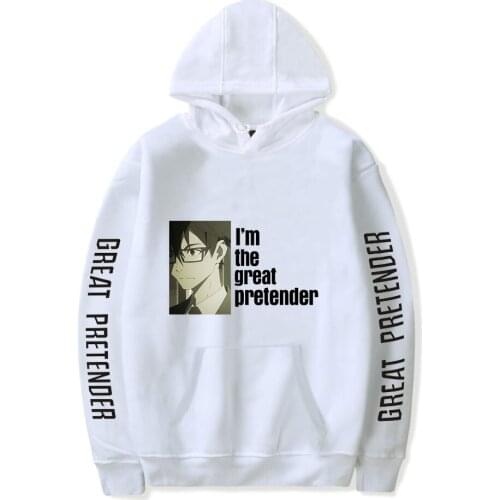 2021 GREAT PRETENDER Anime poster print hoodie Fraud Division Makoto Edamura figure cosplay Sweatshirt Women/Men Clothes