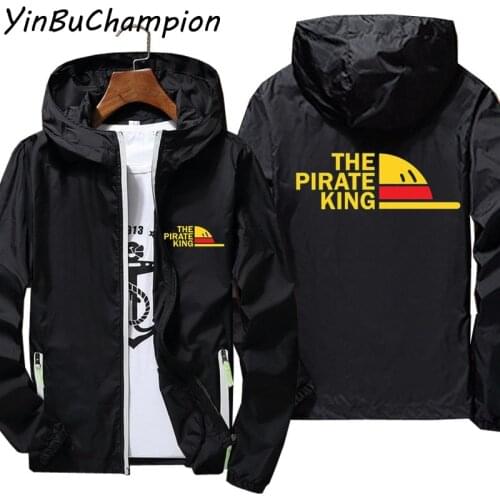 Men Women One Piece The Pirate King Luffy Japanese Anime Windbreaker Thin Skin Sunscreen Sun-Protective Jacket Coats Plus Size