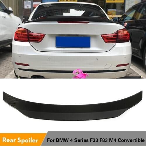 Rear Trunk Spoiler Boot Lip for BMW 4 Series F33 F83 M4 Convertible 2014 - 2019 Carbon Fiber Rear Trunk Boot Lip