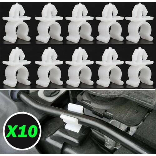 Bonnet Hood Rod Holder Clip For Nissan Pathfinder Navara Skyline X-Trail T30 Auto Fastener Car Accessories Pack Of 10