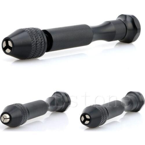 0.3-3.2mm Mini Manual Aluminum Hand Drill Chuck Twsit Micro Drill Bit Tool New