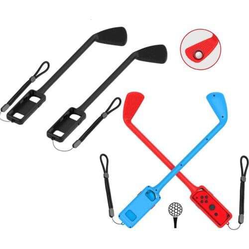 2pcs Switch JoyCon Gaming Golf Club Left Right Handle Real Hitting Touch Golf Clubs for Nintendo Controller Game accessories
