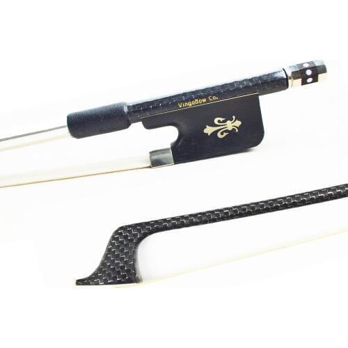202C 4/4 Silver Braided Carbon Fiber CELLO BOW Ebony Frog with Fleuron Natural Horsehair Cello Parts Accessories