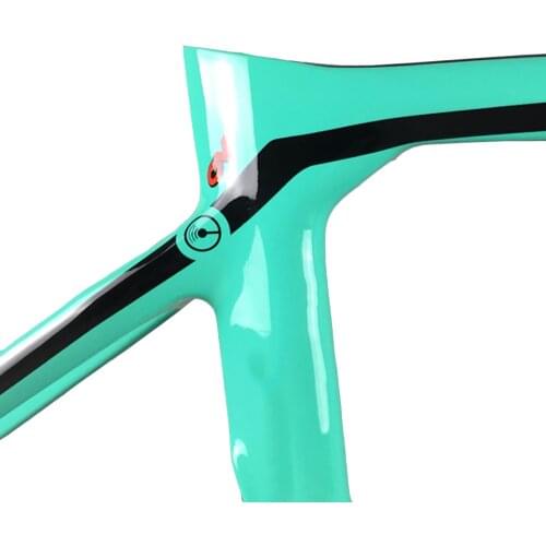 Carbon Road Frames UD Glossy XR4 Frame Carbon Fiber Bicycle Frameset With Fork+Seatpost+Headset+Clamp Concept C60 C64 Blue Black