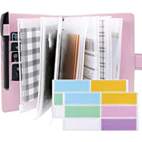 A6 Binder and 12 Transparent Envelopes System Budget Planning Notepad Binder Budget Money Envelope Cash Envelope