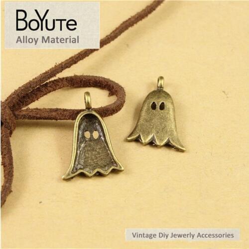 BoYuTe (100 Pieces/Lot) 16*14MM Wholesale Vintage Charms Antique Bronze Plated Zinc Alloy Elf Charms for Jewelry Making