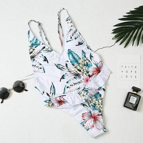 One Piece Bikini Swimwear Women New 2020 Print Sexy Bikini Swimsuit Beachwear Bathing Suit Biquini Top Quality