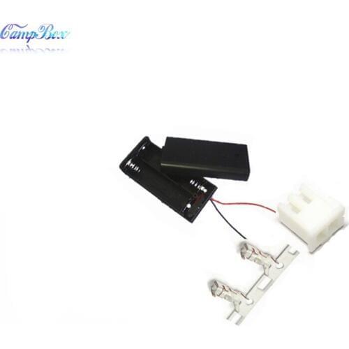 50Pcs 2xAA Battery Case Holder Box Base Socket With Wires, Switch&Cover, XH 2.54 Header and Crimps