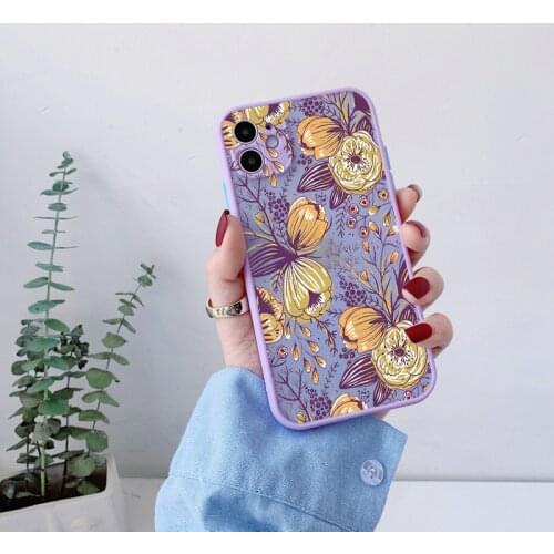 Flower Bud Phone Case for iphone 6s 7 8 Plus SE 2020 11 12 Pro Max for iphone X XS MAX XR Back Hard Shockproof Cover Funda Shell