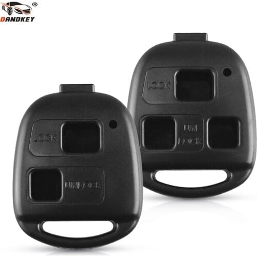Dandkey 10pcs Replacement Car Shell Remote Key Case Fob 2/3 Buttons For Lexus For Toyota CAMRY RAV4 Corolla PRADO YARIS