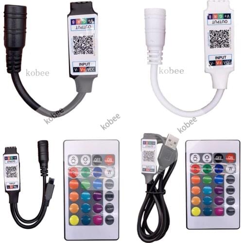 DC 5V 12V IR Smart Controller LED RGB Strip Controller,24key remote for SMD 2835 3528 5050 RGB LED Strip Light