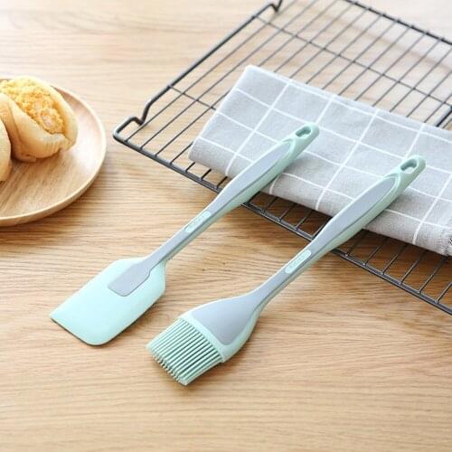 Two-color silicone oil scraping brush high temperature oiling brush baking cake stirring stick cream scraper board oil brush