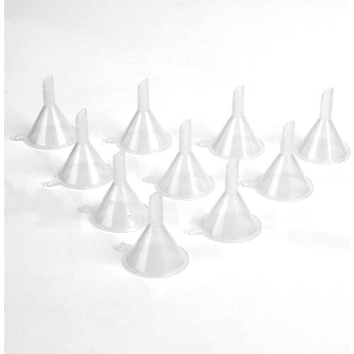 HOOMIN for Filling Hip Flask Narrow-Mouth Bottles 10pcs/set Mini PP Small Mouth Funnels Bar Wine Flask Funnel