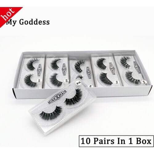Mink 3D 10mm-18mm Mink Lashes 100% Cruelty free Handmade Full Strip Lashes Soft False Eyelashes Makeup Lashes 1/10/20 pairs