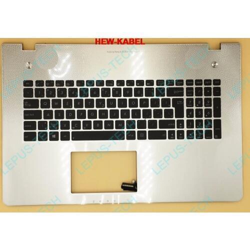 SK Slovak CZ UK Keyboard Backlight For ASUS N76 N76V N76VB N76VJ N76VM N76VZ Top Cover Upper Case Palmrest 90R-NAL1K1L80Y Silver