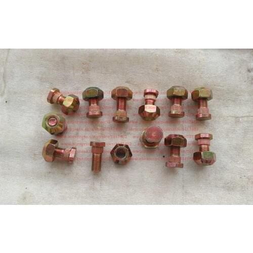 300.39.113 Wheel fixing screw + 300.39.114 Wheel fixing nut, JINMA JM tractors parts, 30-65HP 4WD Tractors, 304, 354, 454, 554