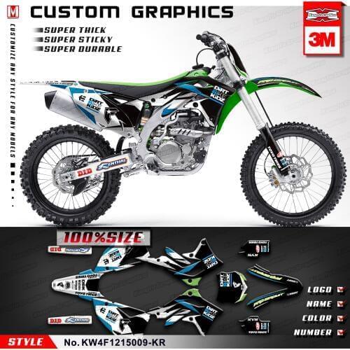 KUNGFU GRAPHICS Motocross Graphics Kit Vehicle Complete Wrap Kit for 2012 2013 2014 2015 KXF450 KX 450 F