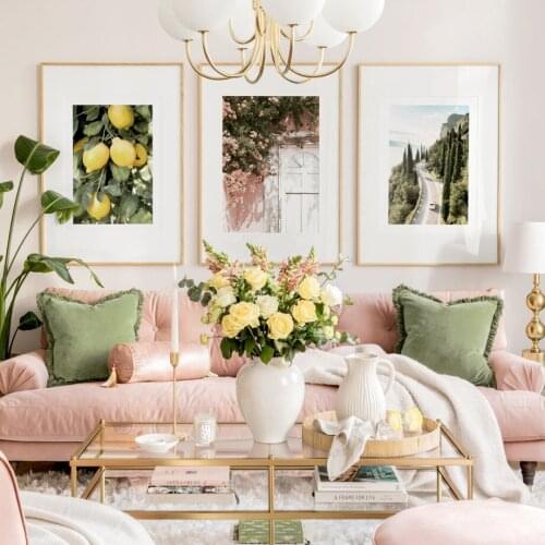 Lemon Tree Blooming Door Garda Road Wall Art Prints Paper Canvas Painting Modern Nordic Poster Decor Pictures For Living Room